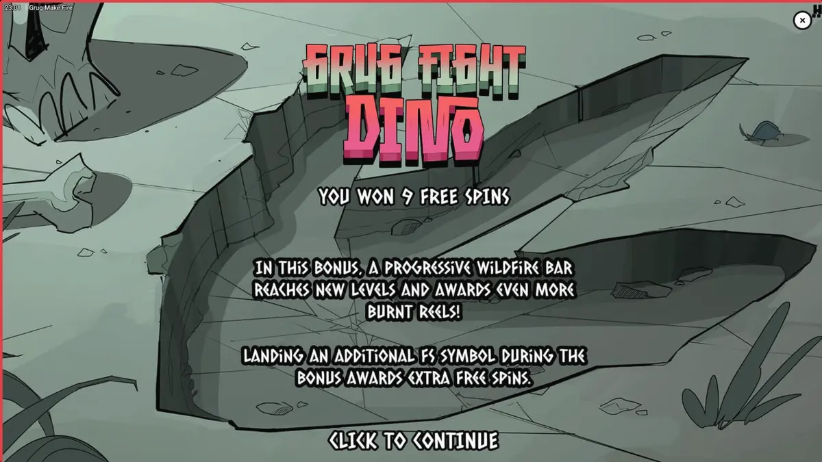 Grug Make Fire slot game interface